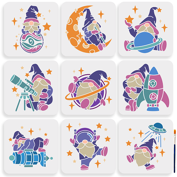 

PandaHall MAYJOYDIY US 1 Set Spaceman Gnome Theme PET Hollow Out Drawing Painting Stencils, for DIY Scrapbook, Photo Album, with 1Pc Art...