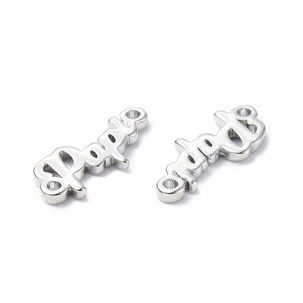 

PandaHall Eco-Friendly Rack Plating Brass Connector Charms, Long-Lasting Plated, Lead Free & Cadmium Free, Word Papi, Platinum, 6x15x1.5mm...
