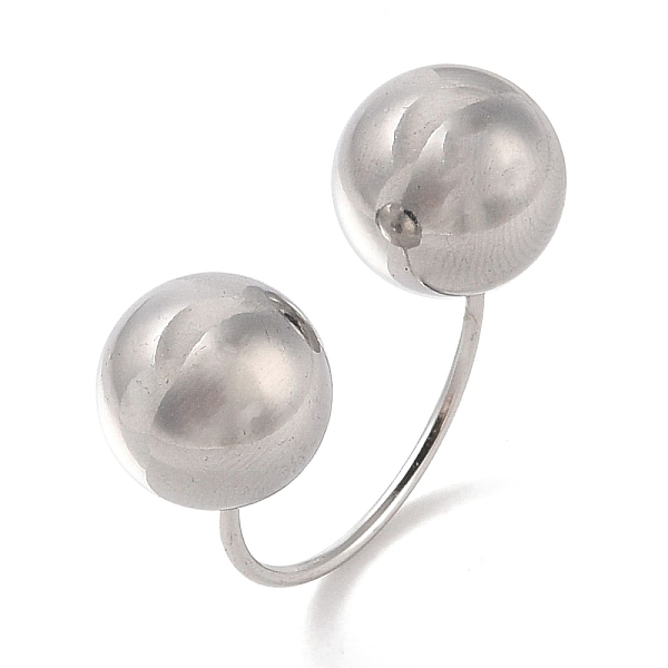 

PandaHall 304 Stainless Steel Round Cuff Rings for Women, Stainless Steel Color, Inner Diameter: 20mm 304 Stainless Steel Round