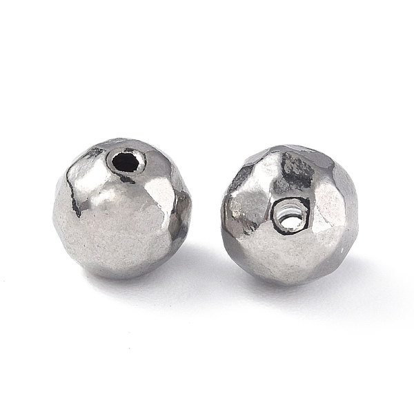 

PandaHall 201 Stainless Steel Beads, Round, Stainless Steel Color, 6x5.5mm, Hole: 1mm 201 Stainless Steel Round