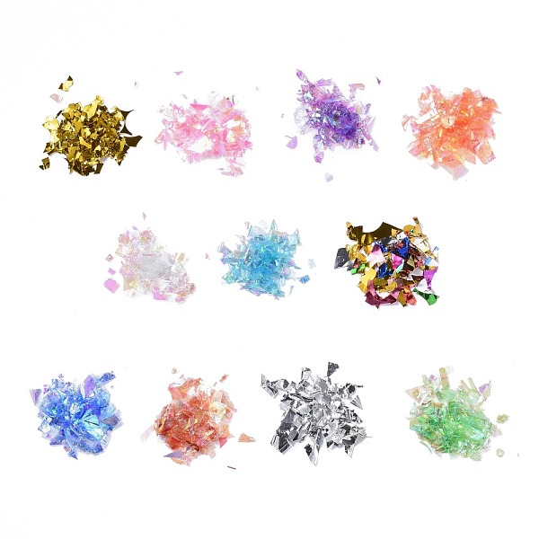 

PandaHall Plastic Candy Sequins/Paillette Chip, UV Resin Filler, for Epoxy Resin Jewelry Making, Mixed Color, 2~20x2~16mm, about 20g/bag..., Multicolor
