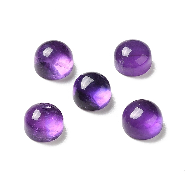 

PandaHall Natural Amethyst Cabochons, Half Round, Half Round, 10x6mm Amethyst Half Round