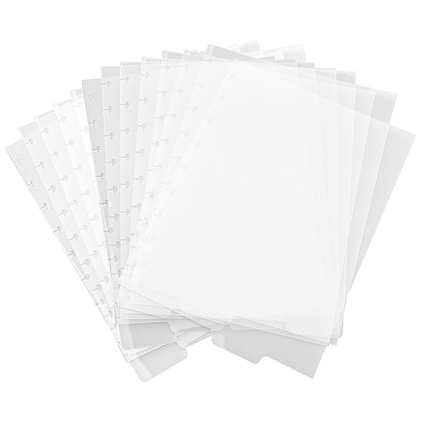 

PandaHall Acrylic Index Tab Divider Sheets for Discbound Notebooks, Binder Accessories, Rectangle, WhiteSmoke, 245x180x0.2mm, Hole: 3.8mm..., White