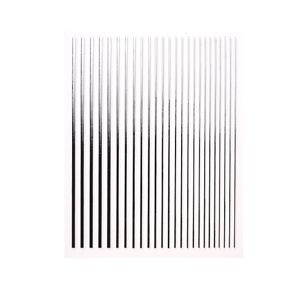

PandaHall French Manicure Stickers, Self Adhesive, Wave French French Tips Nail Stickers for Nail Tips Decorations, Stripe Pattern..., Silver