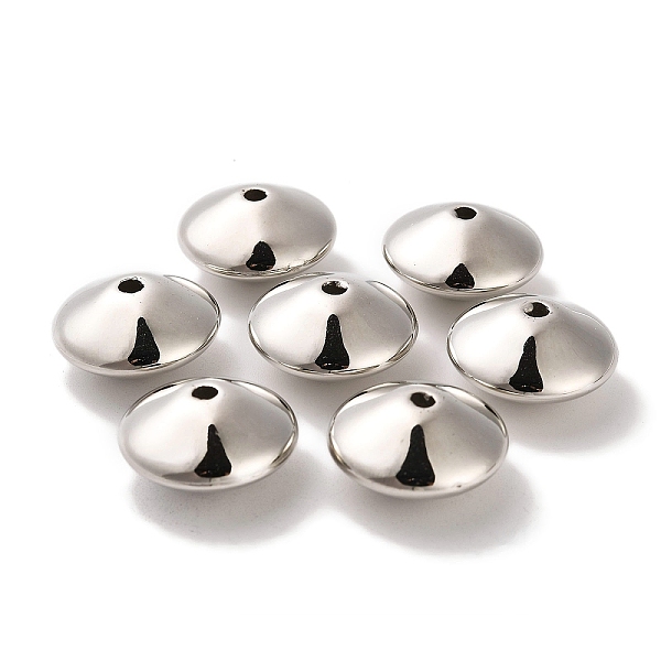 

PandaHall CCB Plastic Beads, Disc, Platinum, 14x7.5mm, Hole: 2mm Plastic Disc