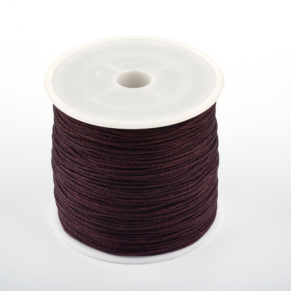 

PandaHall Chinese Knot Nylon Thread, Coconut Brown, 0.8mm, about 98.42 yards(90m)/roll Nylon Brown