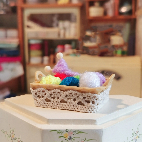 Yarn Ball & Resin Storage Basket Model