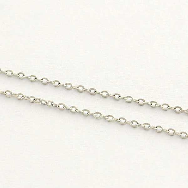 

PandaHall 304 Stainless Steel Cable Chains, Soldered, with Spool, Flat Oval, Stainless Steel Color, 1.5x1x0.3mm, about 82.02 Feet(25m)/roll...