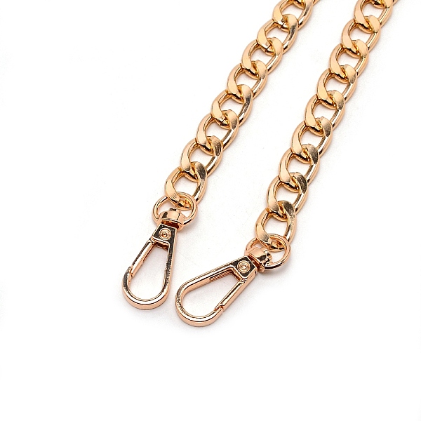 

PandaHall Aluminum Bag Strap Curb Chains, Wallet Chains, with Swivel Clasps, Golden, 59~59.5cm Aluminum