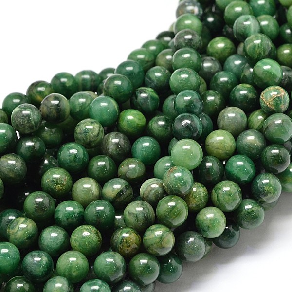 

PandaHall Natural West African Jade Round Beads Strands, 6mm, Hole: 1mm, about 62pcs/strand, 14.9 inch African Jade Round