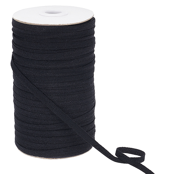 

PandaHall 200M Cotton Linen Herringbone Ribbon, for Gift Wrapping, Party Decorations, Black, 1/4 inch(7mm), about 218.72 Yards(200m)/Roll...