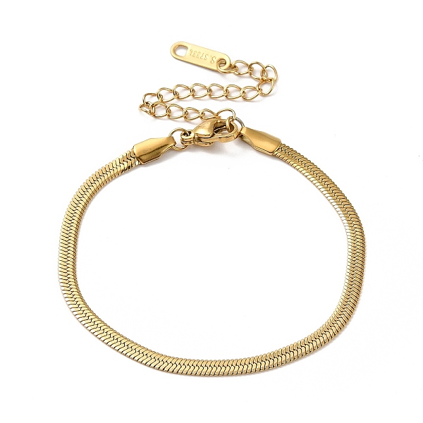 

PandaHall Ion Plating(IP) 304 Stainless Steel Herringbone Chain Bracelet for Men Women, Real 18K Gold Plated, Wide: 3, 6 inch(15.1cm) 304...