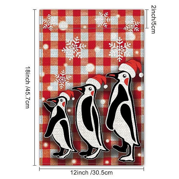 

PandaHall Garden Flag, Double Sided Linen House Flags, for Home Garden Yard Office Decorations, Animal Pattern, 45.7x30.5cm Cloth Rectangle