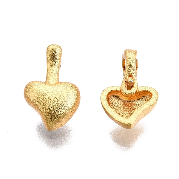 

PandaHall Brass Twisters Clasps, Nickel Free, Heart, Matte Gold Color, 11.5x8.5x5mm, Hole: 3x2mm Brass