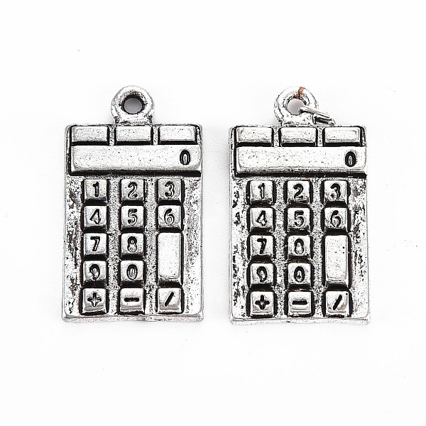 

PandaHall Tibetan Style Alloy Pendants, Cadmium Free & Lead Free, Calculator, Antique Silver, 23.5x13x2mm, Hole: 1.6mm Alloy Others