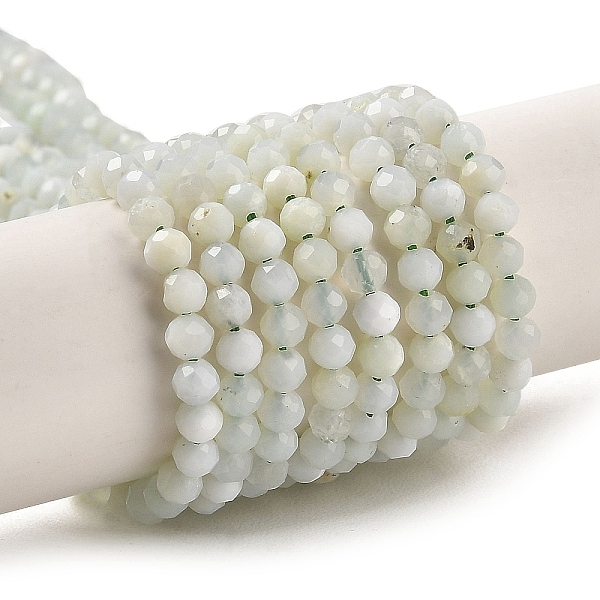 

PandaHall Natural Green Opal Beads Strands, Faceted, Round, 3mm, Hole: 0.6mm, about 122~124pcs/strand, 15.35''(39~39.5cm) Green Opal Round