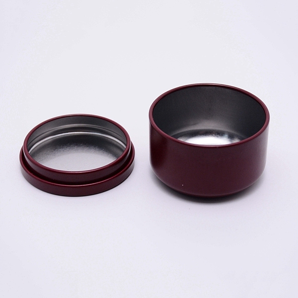 

PandaHall Printed Tinplate Storage Box, Jewelry & Aromatherapy Candle & Candy Box, Dark Red, 5.4x3.75cm, Inner diameter: 5.1cm, Capacity...