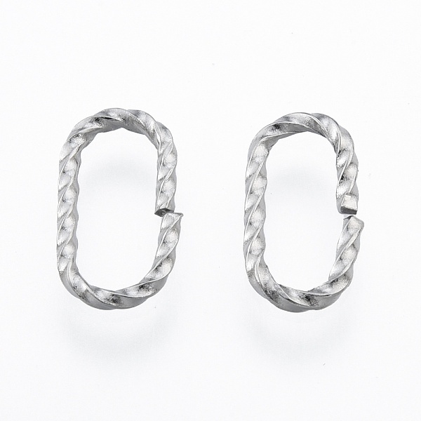 

PandaHall 304 Stainless Steel Linking Ring, Quick Link Connectors, Twisted Oval, Stainless Steel Color, 12x6x1mm, Inner Diameter: 4x12mm 304...