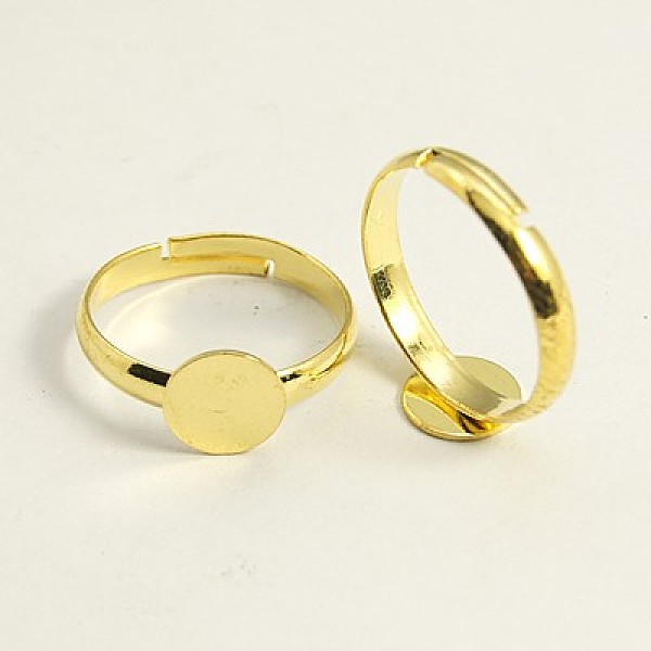 

PandaHall Brass Ring Components, Pad Ring Findings, For Jewelry Making, Adjustable, Golden Color, Lead Free and Cadmium Free,Size: about 3mm...