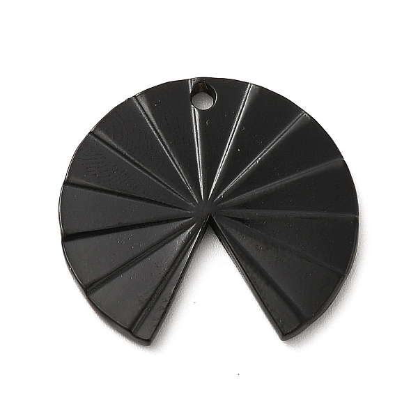 

PandaHall 304 Stainless Steel Pendants, Fan Charm, Electrophoresis Black, 25x23.5x2mm, Hole: 1.6mm 304 Stainless Steel Fan