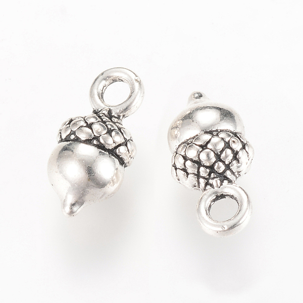 

PandaHall Tibetan Style Alloy Charms, Acorns, Cadmium Free & Nickel Free & Lead Free, Antique Silver, 14x7x6mm, Hole: 2mm, about...