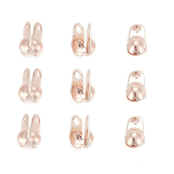 

PandaHall Iron Bead Tips, Calotte Ends, Cadmium Free & Lead Free, Clamshell Knot Cover, Rose Gold, 6x3.5mm, Hole: 1mm, 2.4mm inner diameter...