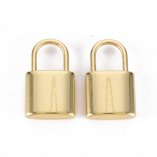 

PandaHall Rack Plating Alloy Pendants, Cadmium Free & Lead Free, Lock, Light Gold, 18.5x11x4mm, Hole: 7x6mm Alloy Lock