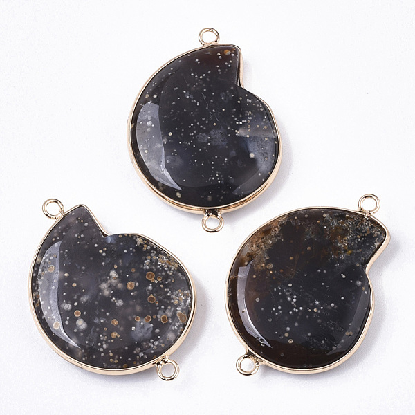 Natural Agate/Natural Starry Sky Agate Links Connectors