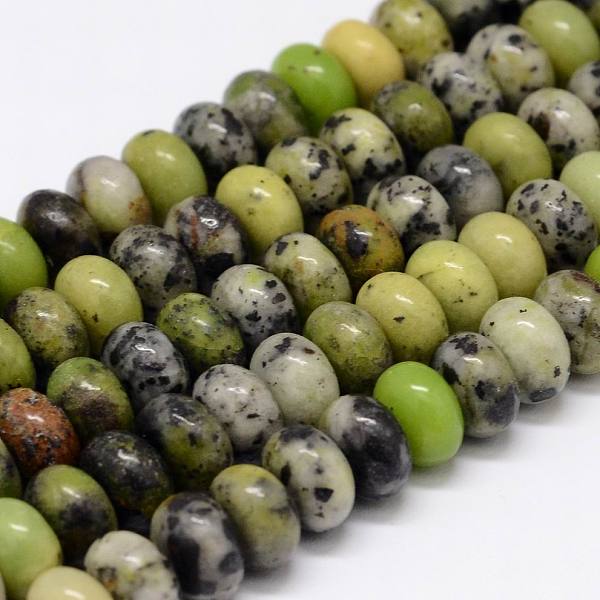 

PandaHall Natural Serpentine Beads Strands, Rondelle, Colorful, 8.5x5mm, Hole: 1mm, about 76pcs/strand, 15.7 inch Serpentine Rondelle