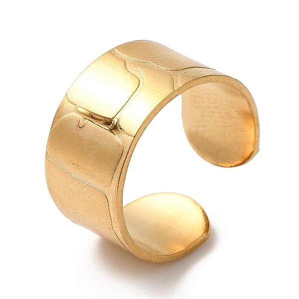 

PandaHall Ion Plating(IP) 304 Stainless Steel Open Cuff Ring Components, Loop Ring Base, Golden, Hole: 1.8mm, US Szie 7(17.3mm) 304...