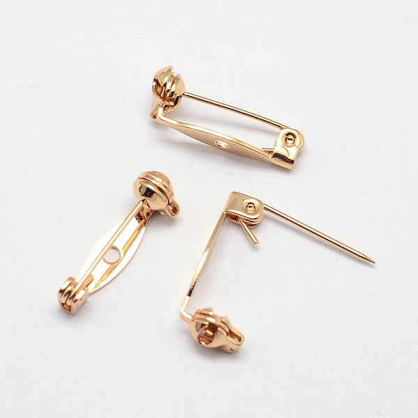 

PandaHall Grade AAA Brass Brooch Findings, Back Bar Pins, with One Holes, Cadmium Free & Nickel Free & Lead Free, Real 18K Gold Plated...
