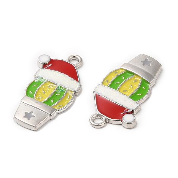 

PandaHall Christmas Alloy Enamel Pendants, Long-Lasting Plated, with Glitter Powder, Cadmium Free & Nickel Free & Lead Free, Platinum...