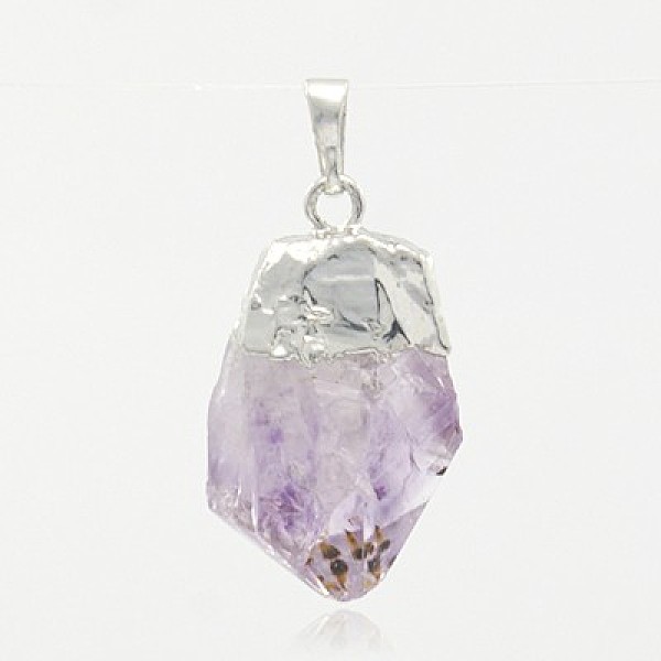 

PandaHall Gemstone Pendants, with Brass Findings, Nuggets, Mixed Color, 28~63x13~35x10~18mm, Hole: 4.5x6mm Mixed Stone Nuggets