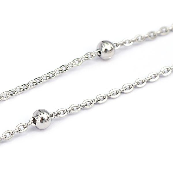 

PandaHall 304 Stainless Steel Cable Chains, Stainless Steel Color, 2.5x2x0.5mm 304 Stainless Steel
