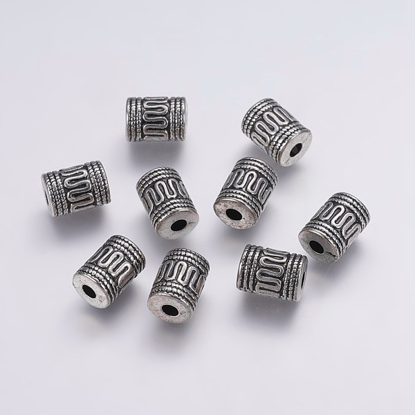 

PandaHall CCB Plastic Beads, Grooved, Column, Antique Silver, 9.5~11x13~13.5mm, Hole: 3.5mm Plastic Column