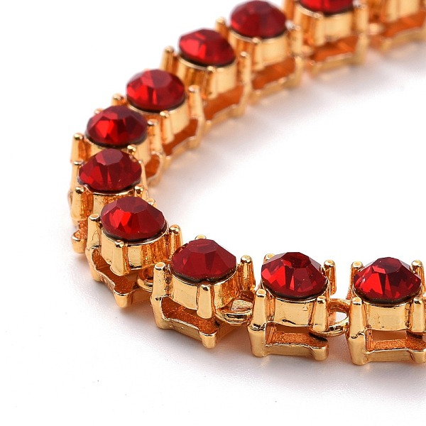 

PandaHall Men's Classic Rhinestone Tennis Bracelet, Hip Hop Alloy Glass Rhinestone Bracelet, Light Siam, Golden, 8-3/8 inch(21.2cm)...