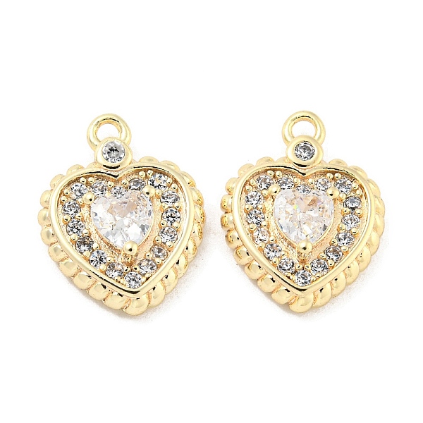 

PandaHall Brass Micro Pave Clear Cubic Zirconia Pendants, Heart Charms, Real 18K Gold Plated, 14.5x11x3.8mm, Hole: 1.5mm Brass+Cubic...