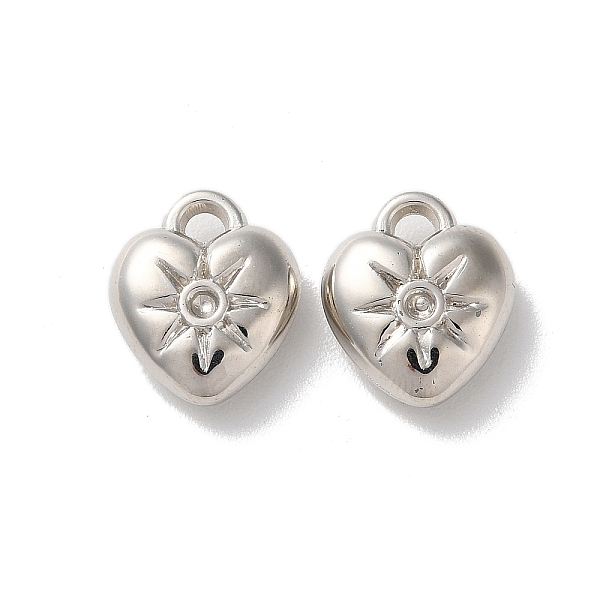 

PandaHall CCB Plastic Pendants Rhinestone Setting, Heart, Platinum, 13x11x5mm, Hole: 1.8mm, Fit for 1.5mm Rhinestone Plastic Heart