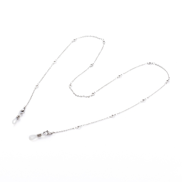

PandaHall Eyeglasses Chains, Neck Strap for Eyeglasses, with 304 Stainless Steel Link Chains and Rubber Eyeglass Holders, Stainless Steel...