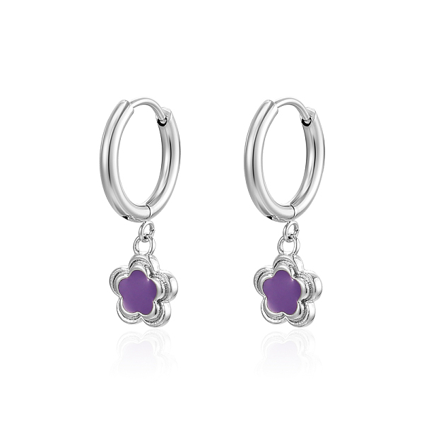 

PandaHall Stainless Steel Flower Dangle Earrings for Women Stainless Steel Flower