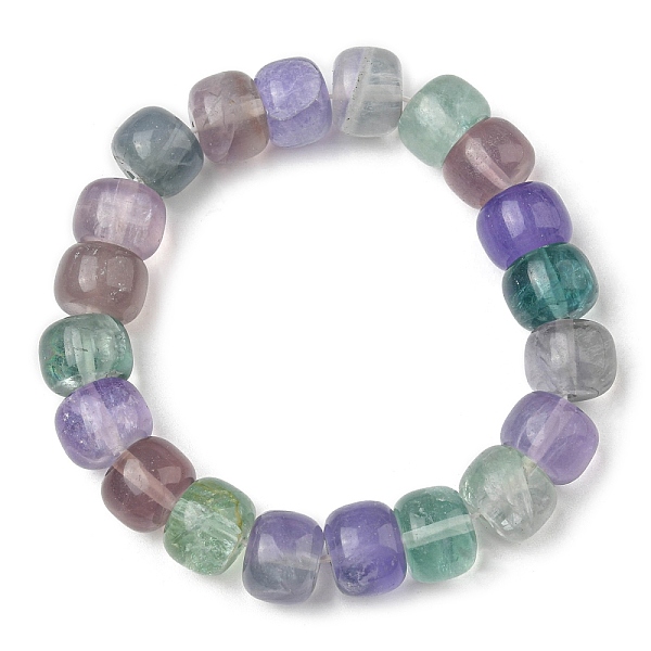 

PandaHall Natural Fluorite Round Beaded Stretch Bracelet for Women, Inner Diameter: 2-1/8 inch(5.3cm) Fluorite