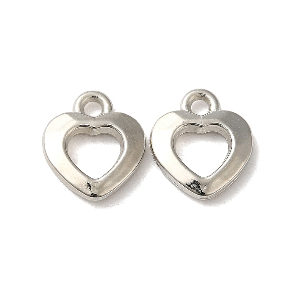 

PandaHall CCB Plastic Charms, Heart Charm, Platinum, 14x12x2.5mm, Hole: 2mm Plastic Heart