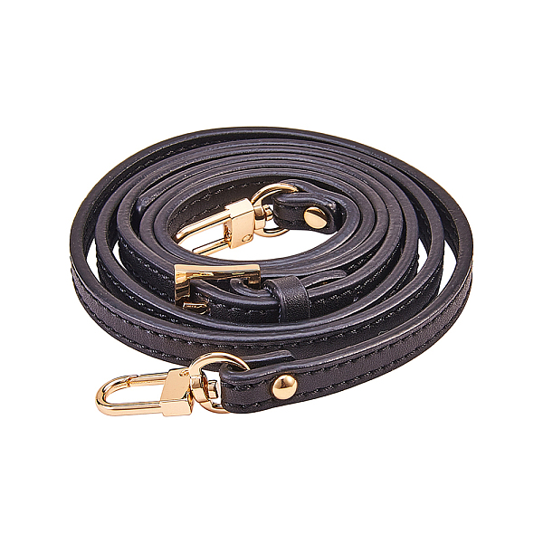 

PandaHall Adjustable Leather Bag Handles, with Alloy Clasps, for Bag Straps Replacement Accessories, Black, 100x1cm, Clasps: 35x15x6mm...