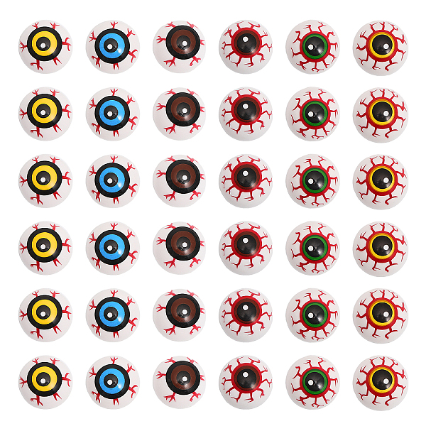 

PandaHall CHGCRAFT 36Pcs 6 Colors Halloween Half Round Plastic Craft Eyes, Doll Making Accessories, Mixed Color, 23x12mm, Inner Diameter..., Multicolor
