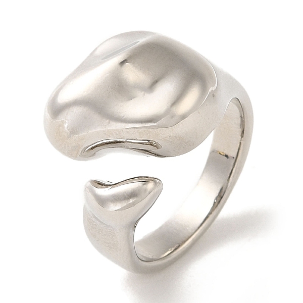 

PandaHall Rack Plating Brass Cuff Rings, Long-Lasting Plated, Lead Free & Cadmium Free, Platinum, Adjustable Brass Others