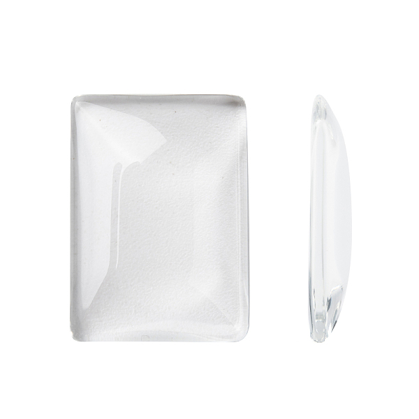 

PandaHall Transparent Rectangle Glass Cabochons,, Clear, 25x18x5mm Glass Rectangle Clear