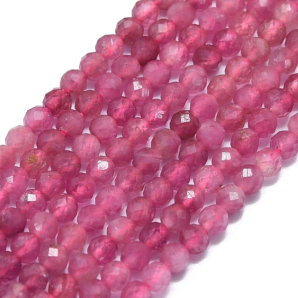 

PandaHall Natural Tourmaline Beads Strands, Faceted, Round, 2.5~3mm, Hole: 0.5mm, about 138~142pcs/strand, 15.35~15.55 inch(39~39.5cm)...
