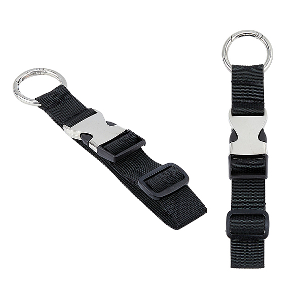 

PandaHall Nylon Adjustable Bag Luggage Straps, with Zinc Alloy Clasp, Platinum, 232~335x25mm Nylon