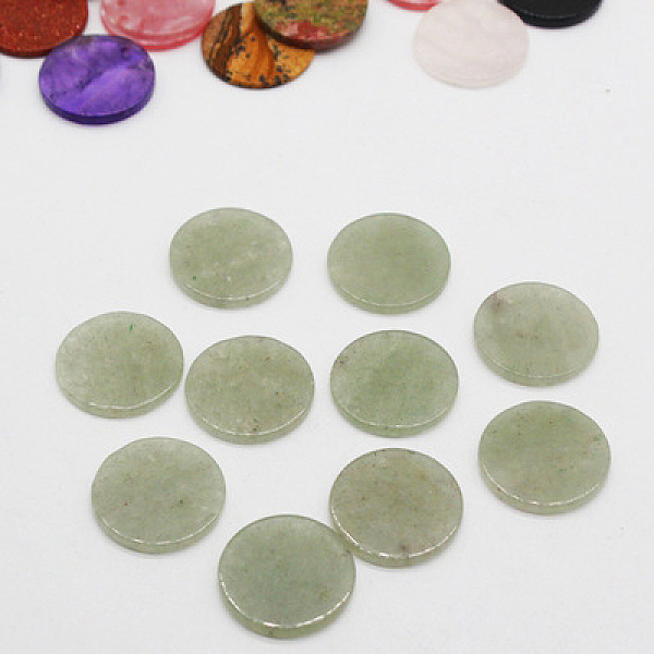

PandaHall Natural Green Aventurine Pendants, Flat Round, 20mm Green Aventurine Flat Round
