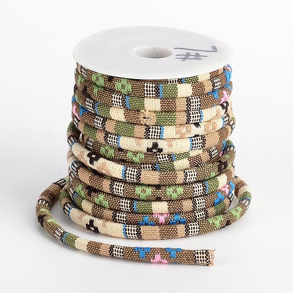

PandaHall Ethnic Cord Polyester Cords, Colorful, 7x5mm, 10yards/roll Cloth